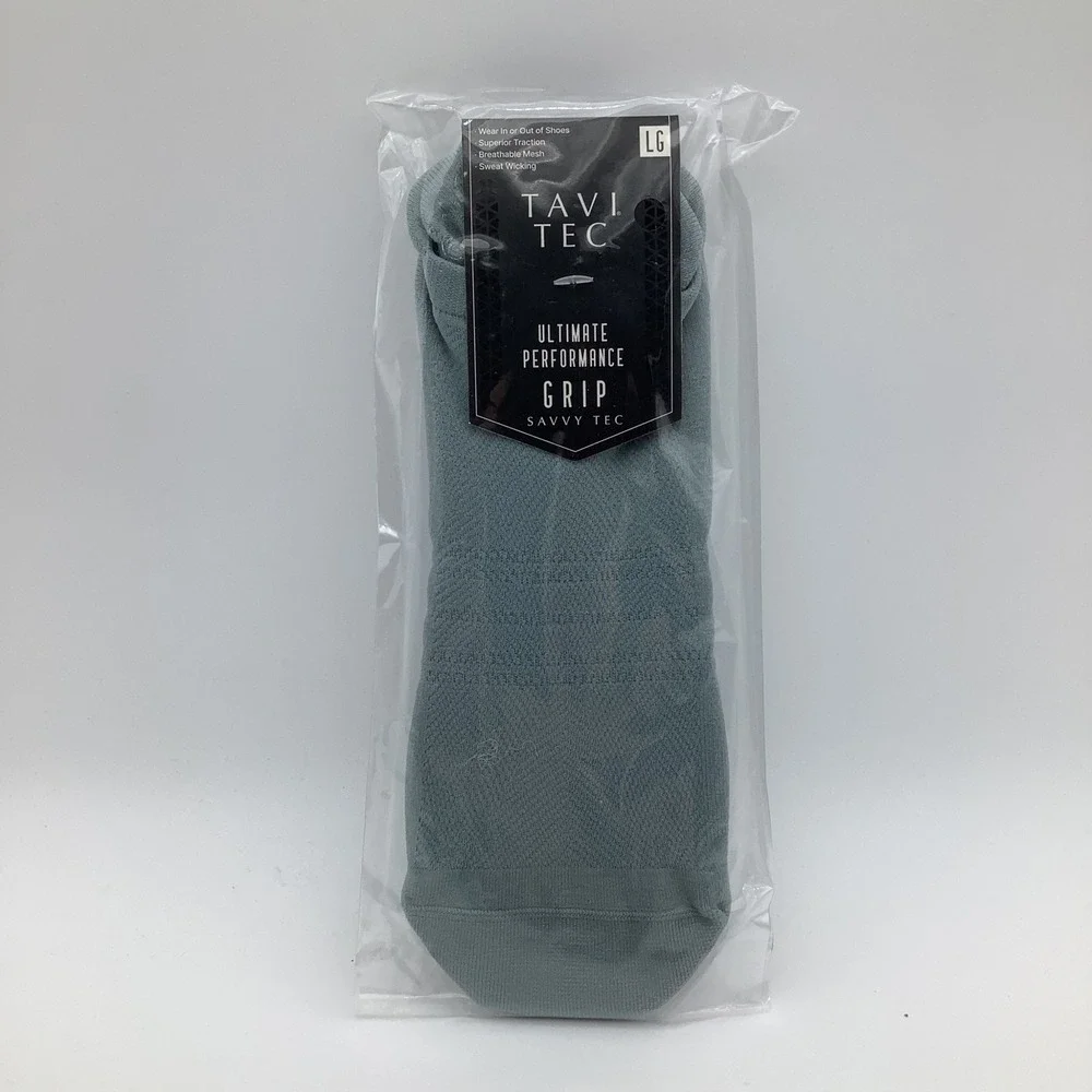 Tavi Tec Savvy Tec Ultimate Performance Grip‎ Socks Mirage Blue Size Large New